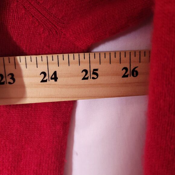 Alan Flusser Cashmere Sweater Mens Large Red V Neck - Picture 9 of 12